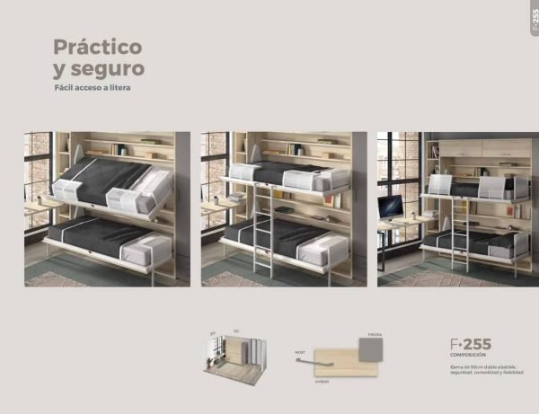 Cama abatible modelo Formas 255 - Imagen 2