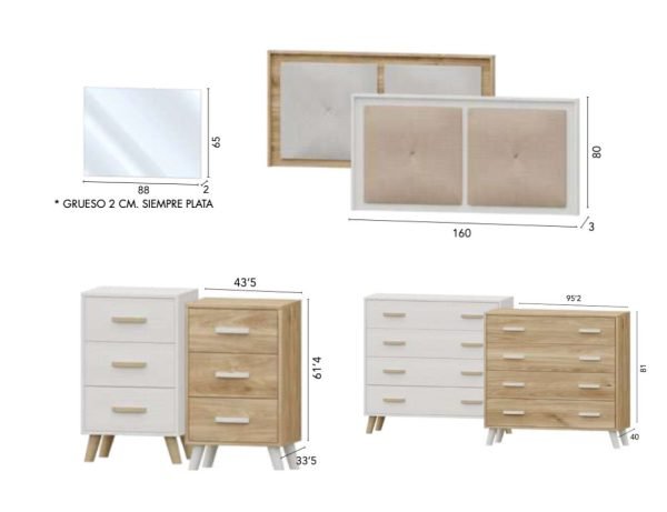 Dormitorio matrimonio modelo Nórdico 13 - Imagen 3