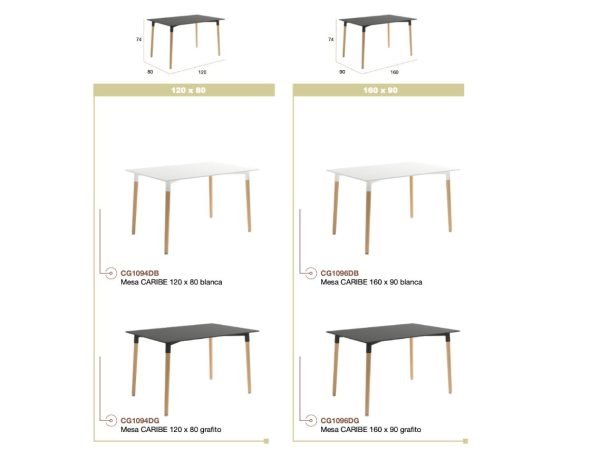 Mesa modelo Caribe rectangular - Imagen 2